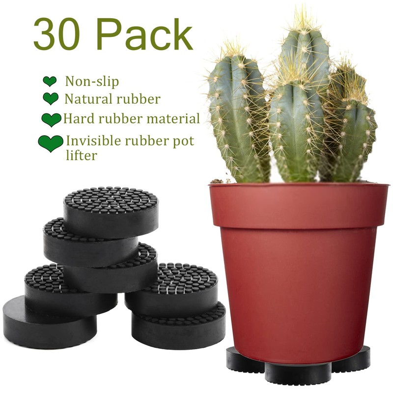 Yesland 30 Pack Rubber Pot Feet - 1.8 Inch Non-Slip