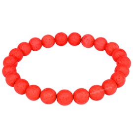 Amazing Gemstone Red Lava Bracelet, Gifts For Men & Women - Protection Healing Crystal - 8mm Gemstone Beaded Stretchable Bracelet, Pulseras Para Hombres Mujer Stocking Stuffers