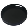 3.5 cm Deep Solid Wood Serving Tray, Round with Handle