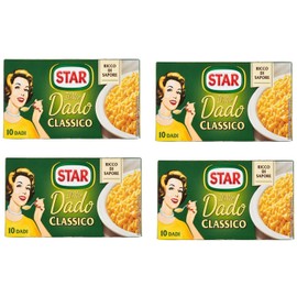 Star: "Il Mio Dado Classico" Bouillon Cubes, Classic Taste Pack of 4 10-Cubes Boxes, 10g Each Cube [ Italian Import ]