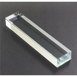 Hiromido Crystal Paperweight, Square Shape, 7.8 oz (220 g), 3 x 2 x 15 cm