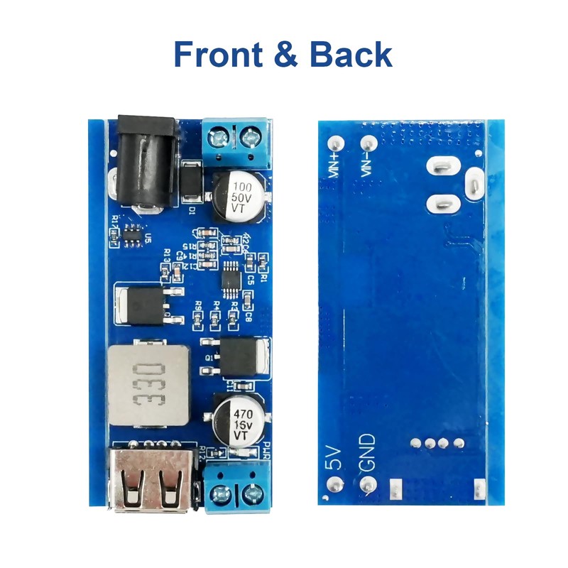 DC-DC Buck Converter 24V/12V to 5V 5A, QIQIAZI Step Down