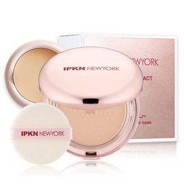 IPKN Satin Finish Pact main product + refill / UV protection functionality, No. 23 / 입큰 새틴 피니쉬 팩트 본품+리필 / 자외선차단 기능성, 23호