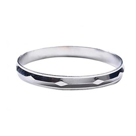 Stainless Steel Diamond Cut Design 50 Gram Simple Sikh Kada For Women And Men Punjabi Bracelet Indian Accessory Sikh Wrist Band Punjabi Kara For Women and Men (Inner Diameter 7.5CM)