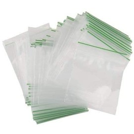100 Grip Seal Bags 80 x 120mm | Reusable Strong Zip Lock | Small Clear Resealable Plastic Bags | Polythene Packaging for Food Storage, Jewellery - by FOGG Supplies (80 x 120)