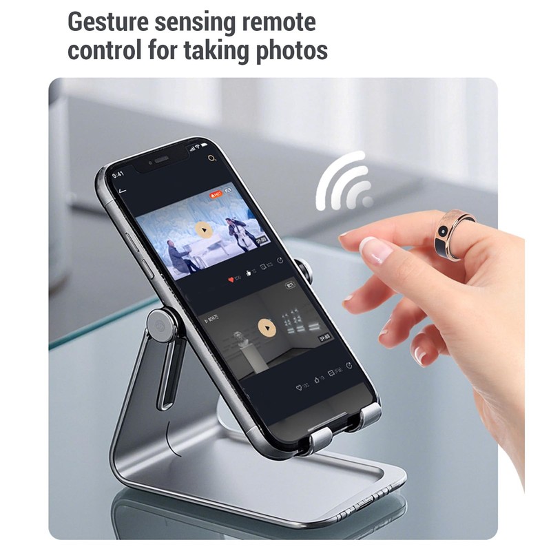 XUMIUZIY Smart Ring, Fitness Ring with Touch Screen, 5ATM Water