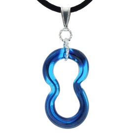 GlassOfVenice Murano Glass Infinity Pendant - Blue