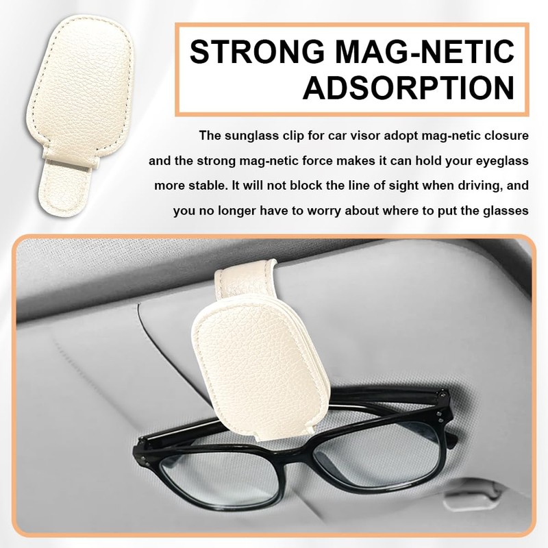 RGOAANC 2PCS Sunglasses Holders for Car Visor, Car Sun Visor