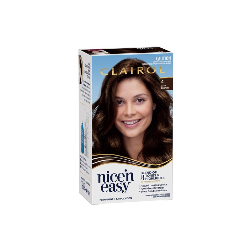 Clairol Nice N Easy 4 Natural Dark Brown Permanent Hair