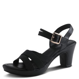 PATRIZIA Women's Neesa-Stretch Slingback Sandal Black EU 40 / US 9
