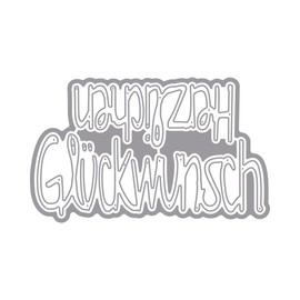 Rayher Punching Stencil Set: Herzlichen Glckw Tab-Bag 2 Pieces