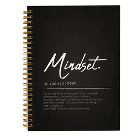 Tizzer Mindset Definition Mental Health Growth Mindset Lined Hardcover College Ruled Spiral Notebook Journal for Work Notes Journaling 5.5×8.3 Inch,Mental Health Awareness Gifts