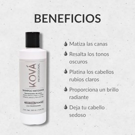 Shampoo Matizador Anticanas | Reduce Canas Gradualmente | Cabello Negro Intenso | Uso Diario | Para Hombre y Mujer
