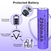 ABCTOY 14500 Rechargeable Battery 2500mAh 3.7V Button Top Li-ion Batteries