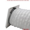 Kair White Louvred Grille 155mm External Dimension Wall Ducting Air