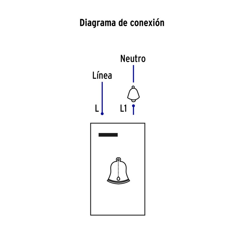 Volteck PA-TI-EB, Placa armada 1 interruptor de timbre 1.5 módulos
