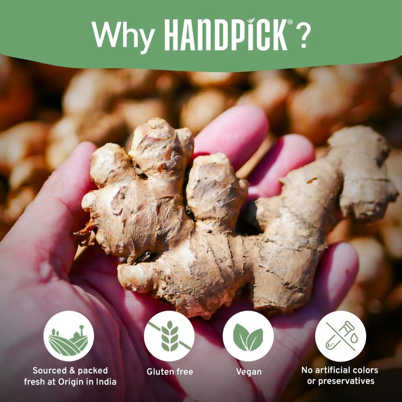 HANDPICK, Ginger Tea Bags (100 Count) Non-GMO,Pure Ingredients - Soothing
