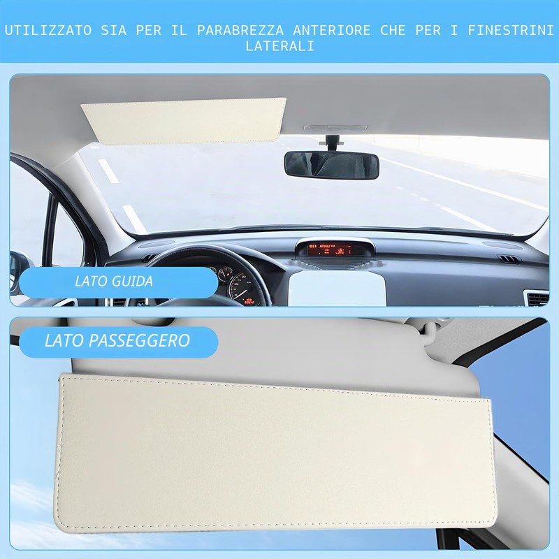 Prolunga Parasole Auto Interna Parasole Auto Regolabile Anti-abbagliamento prolunga Parasole