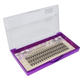 Dedila 8-20MM to Choose Professional Makeup Individual Cluster Eye Lashes 20 Root 0.07C Curl Grafting Mink Fake False Eyelashes Extension Beauty Tools (16mm)