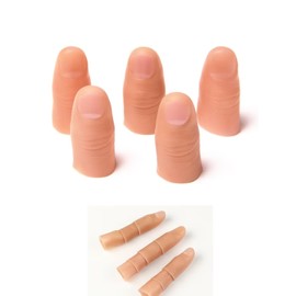 Seadiquiet 5pcs/Set Magic Trick Fingers Fake Thumb Tips,Close Up Stage Show Prop Prank,True to Life Fake Thumb Truth Magic Kits and Accessories,Magic Kits and Accessories,Novelty and Gag Toys