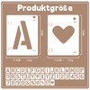 Diffaxy Letter and Number Stencils, Pack of 42 Reusable Stencils
