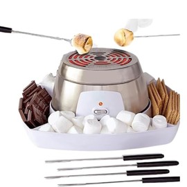 Sharper lmage S'mores Maker | Flameless Roaster, Serving Tray and 4 Skewers Included