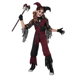 California Costumes CCC-3020-027 Psycho Jester Character Costume, Red, Black, L