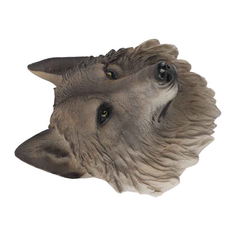 3D Animal Head Statue Resin Wall Decor Realistic Wildlife Sculpture