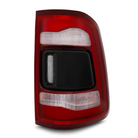 AKKON - Fit 2019-2024 Dodge Ram 1500 Rebel Not-Included Blind Spot Sensor LED Tail Light Rear Lamp Assembly OE Style Black Red Right