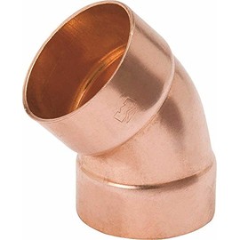 Mueller Industries W07421 45° 1-1/2" Dwv Copper Elbow