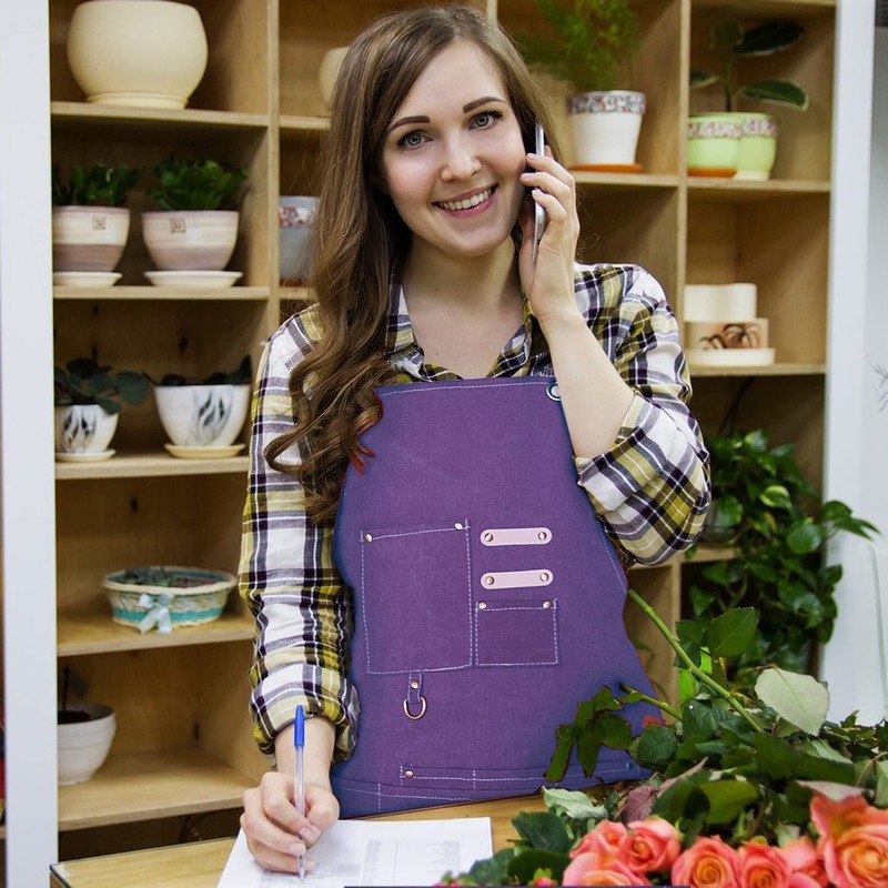 Mactso Chef Apron Water Resistant Canvas Cross Back Adjustable Apron