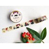 Cute Cat Masking Tape, Flower Card Pattern, Spring, Summer, Autumn,