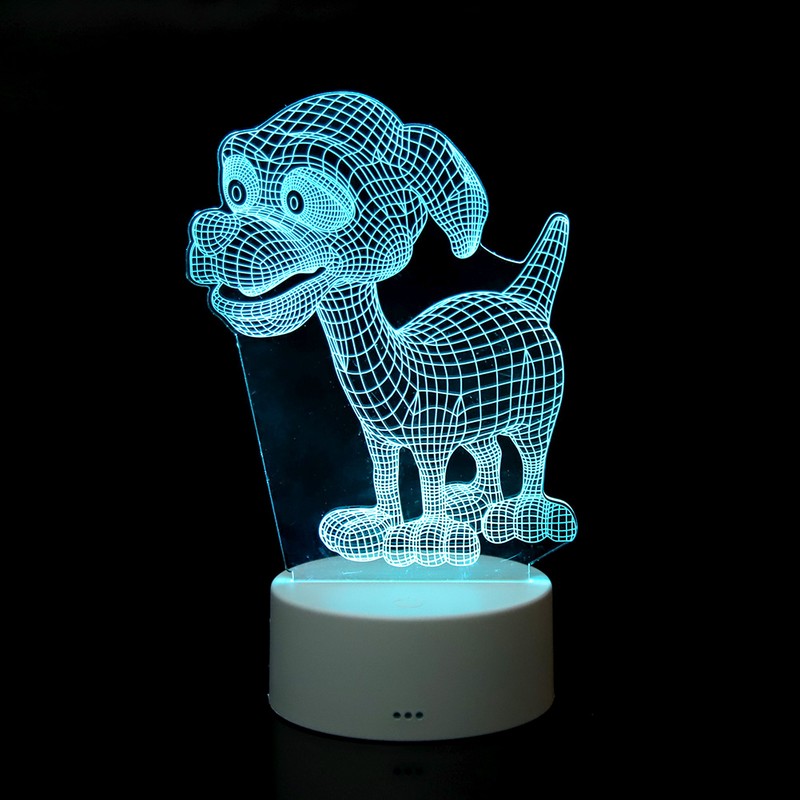 3W 4.5V USB 3D Night Light Touch Control LED Table