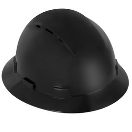 Zeluga 15-454 HDPE Full Brim Hard Hat, Construction Safety Helmet with Vented Holes, 6 Point Adjustable Ratchet Suspension, ‎Meets ANSI/ISEA Z89.1, Neon Green