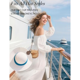 Niveaya Magnetic Hat Clip for Travel on Bag - Magnet Storage Hook, Vacation Traveling Essentials Accessory Coffee Brown