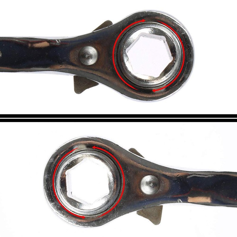 MASO H14134 19mm x 24mm Hexagonal Scaffold Ratchet Wrench Stainless