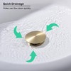 Rzoeox Bathroom Sink Drain Without Overflow, Gold Pop Up Drain