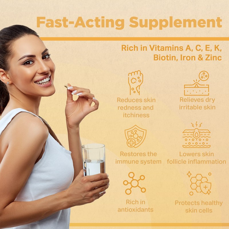 Strength & Spices Psoriasis Relief Skin Care Supplements, Immune System