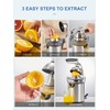 Electric Citrus Juicer Squeezer, Reemix Powerful Orange Juicer with Zine