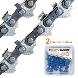 FUSIHWA Chainsaw Chain 12 Inch 1/4"LP Pitch .043" Gauge 62 Drive Links (2 Chains)