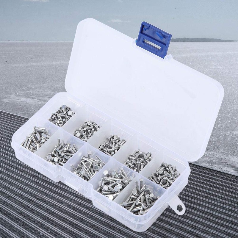 Full Rivets 500pcs Aluminum Flat Head Full Rivets Multi Size