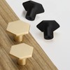 homdiy Drawer Knobs Brass Cabinet Knobs 10Pack - LS6275GD Hexagon