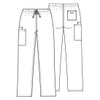 Cherokee Regular Originals Unisex Drawstring Cargo Scrubs Pant, Navy, Medium