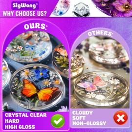 Epoxy Resin - 64OZ Newly Formulated Crystal Clear Epoxy Resin Kit, No Yellowing No Bubble Easy Mix 1:1 Ratio, 2 Part Casting Resin for Art, Craft, Jewelry Making, River Tables