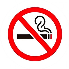 No Smoking Sign Sticker - Prohibit Smoking Decal 4P 20ea