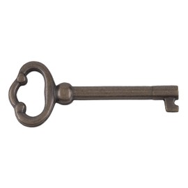 Antique Brass Plated Hollow Barrel Skeleton Key for Antique Cabinet Doors, Grandfather Clocks, Dresser Drawer - Vintage, Old Furniture | SK3-DAB (2)