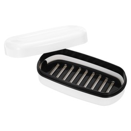 PATIKIL Travel Soap Case, Leakproof Soap Box Container with Lid Portable Bar Soap Holder for Indoor Outdoor Traveling, Camping Gym Bathroom, White Large