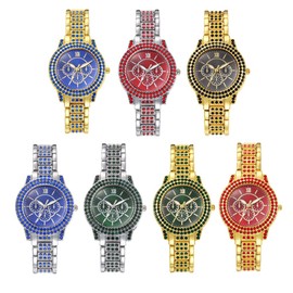 Weicam 7 Pcs Women Simple Crystal Roman Numerals Scale Dial Analog Quartz Wrist Watches Wholesale Watches