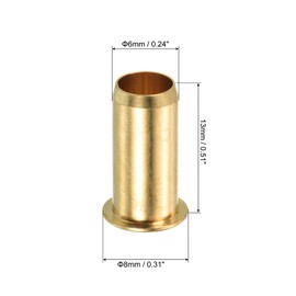 PATIKIL 6mm Tube Brass Compression Fittings, 3 Pack Insert Tube Support Compression Sleeve Fitting