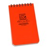 Rite in the Rain Weatherproof Top-Spiral Notebook, 3" x 5", Orange Cover, Universal Pattern (No. OR35)